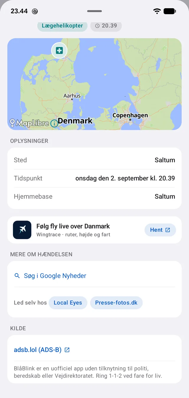 Kilden står på hver enkelt hændelse — og forbeholdet med den.