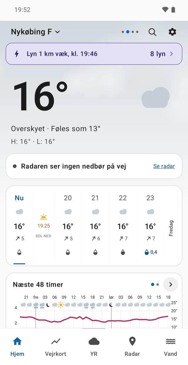 Forsiden siger det uden at man skal ind i kortet — også hvis man har varslet slået fra.
