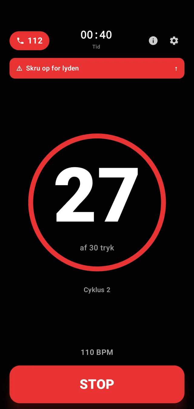 27 af 30 tryk, anden cyklus. Ringen viser hvor langt serien er nået.